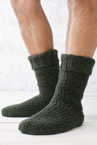 Green Slipper Socks